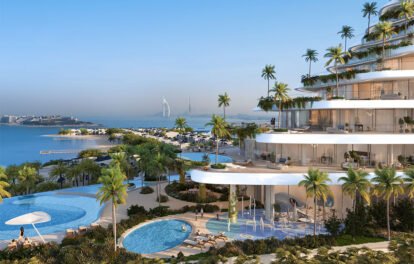 Cascade facade Nakheel Como Residence the Palm